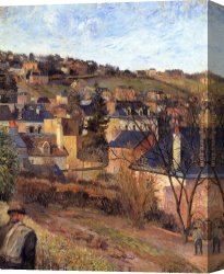 Rouen Canvas Paintings - Blue Roofs Rouen by Paul Gauguin