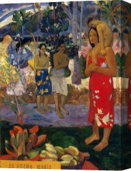 Mary Canvas Paintings - Hail Mary by Paul Gauguin