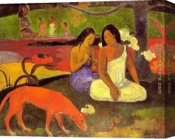 Paul Gauguin Canvas Paintings - Joyousness by Paul Gauguin