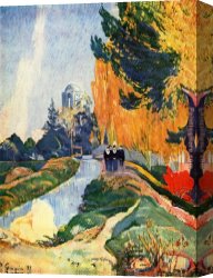 Les Iris Jaunes 1824 Canvas Paintings - Les Alyscamps by Paul Gauguin