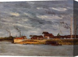 Port of Valencia Canvas Paintings - Port de Javel by Paul Gauguin