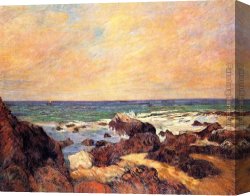 Andromeda Chained to The Rock by The Nereids Canvas Paintings - Rocks and Sea by Paul Gauguin
