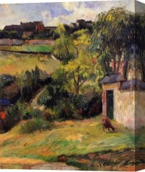 Rouen Canvas Paintings - Rouen Suburb by Paul Gauguin
