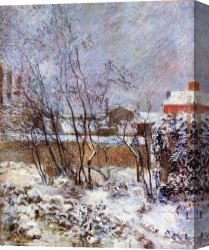 Snow Canvas Paintings - Snow Rue Carcel by Paul Gauguin