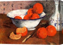 Allegory of Human Life Canvas Paintings - Still Life with Oranges by Paul Gauguin