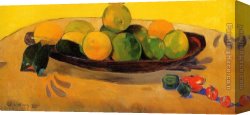 Tahitian Canvas Paintings - Still Life with Tahitian Oranges by Paul Gauguin