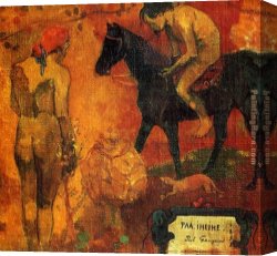 Tahitian Canvas Paintings - Tahitian Pastoral by Paul Gauguin