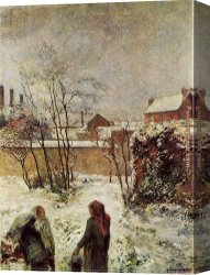 Early Winter in The Sierra Nevada Canvas Paintings - The Garden in Winter rue Carcel by Paul Gauguin