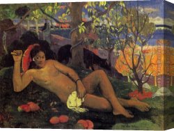 King's Canvas Paintings - The King's Wife by Paul Gauguin