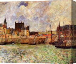 Port of Valencia Canvas Paintings - The Port Dieppe by Paul Gauguin