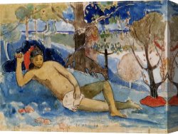 Queen Canvas Paintings - The Queen of Beauty by Paul Gauguin