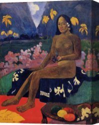 Paul Gauguin Canvas Paintings - The Seed of Areoi by Paul Gauguin