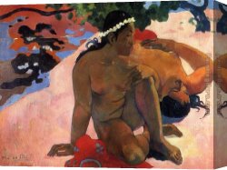 Paul Gauguin Canvas Paintings - What Are You Jealous by Paul Gauguin