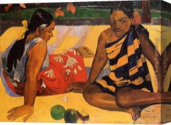 The Spirit of New York Canvas Paintings - What News by Paul Gauguin