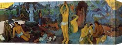 Paul Gauguin Canvas Paintings - Where Do We Come From by Paul Gauguin