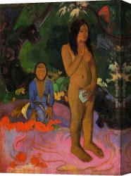Paul Gauguin Canvas Paintings - Words of the Devil by Paul Gauguin