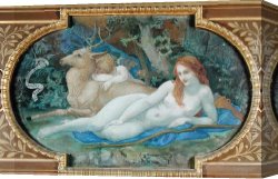 Aime Canvas Paintings - Diana in Repose by Paul Jacques Aime Baudry