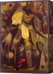 Lady Canvas Paintings - A Young Lady's Adventure by Paul Klee