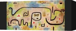 Apostle Paul Preaching on The Ruins Canvas Paintings - Insula Dulcamara by Paul Klee