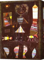 The Puppet Show Canvas Paintings - Puppet Theater by Paul Klee