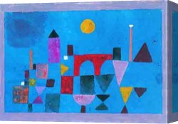 Red Circles II Canvas Paintings - Red Bridge by Paul Klee