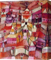 Roses Canvas Paintings - The Rose Garden by Paul Klee