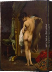 Peel Canvas Paintings - A Venetian Bather by Paul Peel