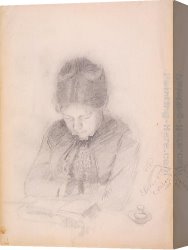 Peel Canvas Paintings - Portrait of the Artist's Wife by Paul Peel