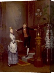 Peel Canvas Paintings - Toll If You Please by Paul Peel