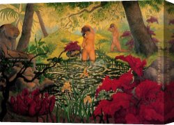 Place Canvas Paintings - The Bathing Place by Paul Ranson