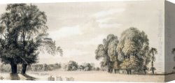 South Canvas Paintings - South-East View Of Windsor Castle From The Park by Paul Sandby