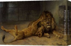 Wilhelm Canvas Paintings - Unwanted Affection by Paul Wilhelm Meyerheim