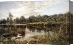 Peder Mork Monsted Canvas Paintings - Bollemosen by Peder Mork Monsted