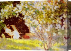 Les Iris Jaunes 1824 Canvas Paintings - Les Roses by Peder Severin Kroyer