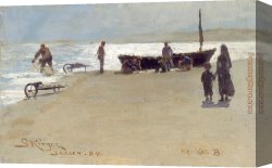 Peder Mork Monsted Canvas Paintings - Skagen I by Peder Severin Kroyer