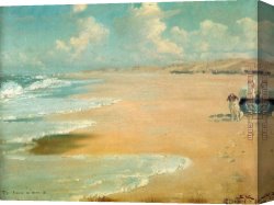 Peder Mork Monsted Canvas Paintings - Stenbjerg by Peder Severin Kroyer