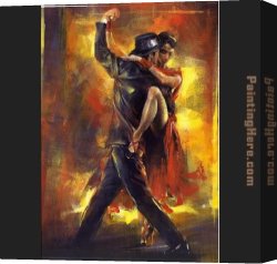 Tango VII Study Canvas Paintings - Tango Argentino by Pedro Alvarez