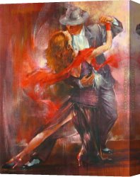 Tango VII Study Canvas Paintings - Tango Argentino I by Pedro Alvarez