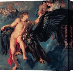 Peter Paul Rubens Canvas Paintings - Abduction of Ganymede by Peter Paul Rubens