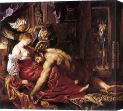 The Denying of Peter Canvas Paintings - Samson and Delilah by Peter Paul Rubens