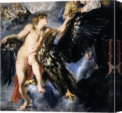 Peter Paul Rubens Canvas Paintings - The Abduction of Ganymede by Peter Paul Rubens