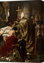 Peter Paul Rubens Canvas Paintings - The Baptism of Vajk by Peter Paul Rubens