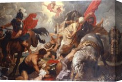 Conversion Canvas Paintings - The Conversion of St. Paul by Peter Paul Rubens