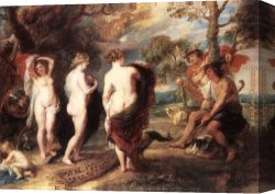 The Denying of Peter Canvas Paintings - The Judgment of Paris by Peter Paul Rubens