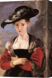 The Denying of Peter Canvas Paintings - The Straw Hat by Peter Paul Rubens