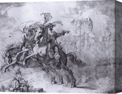 The Denying of Peter Canvas Paintings - The Vision of the Rabenstein by Peter von Cornelius