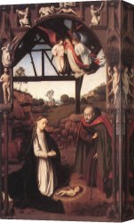 Nativity Canvas Paintings - Nativity by Petrus Christus