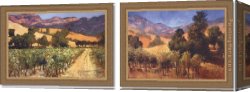 Craig Canvas Paintings - Country Vineyard Hills - Set by Philip Craig