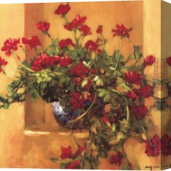 Philip Canvas Paintings - Ivy Geraniums by Philip Craig