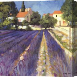 Fields of Tuscany I Canvas Paintings - Lavender Fields by Philip Craig